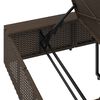 vidaXL Sunbed with Floating Cushion Brown Poly Rattan
