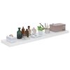 vidaXL Wall Shelf Set of 2 High gloss white Honeycomb MDF, Metal Large