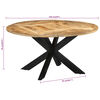vidaXL Dining Table Natural Wood Solid Mango Wood Large