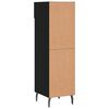 vidaXL Shoe Cabinet Black Engineered Wood Compact Shoe Cabinet