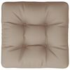 vidaXL Pallet Cushion Taupe 100% polyester 23.6 x 23.6 x 4.7 in