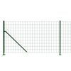 vidaXL Wire Mesh Fence with Flange Green 3.3x32.8'