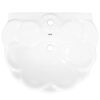 vidaXL Freestanding Basin with Pedestal Ceramic White 22.83x20.08x7.87"