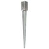 vidaXL Ground Spikes 6 pcs Silver 2.8x2.8x29.5" Galvanised Steel