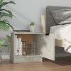 vidaXL Bedside Cabinet Concrete grey Engineered wood Small
