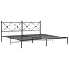 vidaXL Bed Frame Black Powder-Coated Steel Double Bed Frame
