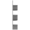 vidaXL Wall Corner Shelf Grey Engineered wood 7.5x7.5x48.4 in