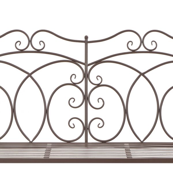 vidaXL Garden Bench Antique brown Wrought iron Medium Garden Bench