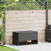 vidaXL Cushion Box Black PE Rattan, Powder-Coated Steel, Polyester