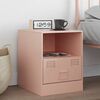 vidaXL Bedside Cabinet Pink Cold-rolled steel Small Bedside Cabinet