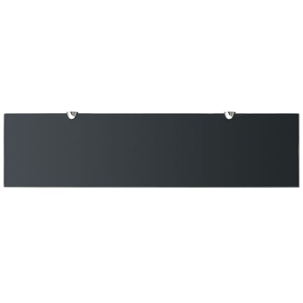 vidaXL Floating Shelf Black Tempered safety glass 31.5 x 7.9 in