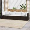vidaXL Patio Lounge Set Brown, Cream White