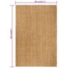 vidaXL Rug Natural jute tone Ringspun jute 31.5 x 63 in Durable Rug