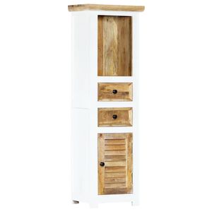 vidaXL Highboard White and Brown Solid mango wood Highboard Rectangular