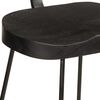 vidaXL Bar Stool Set of 2 Black Solid mango wood, iron Medium Footrest