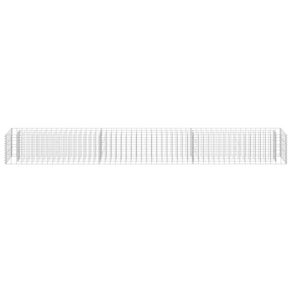 vidaXL Gabion Raised Bed Silver Galvanized steel 106.3 x 11.8 x 11.8 in