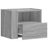 vidaXL Wall-mounted Bedside Cabinet Grey sonoma Engineered wood Small