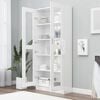 vidaXL Vitrine Cabinet High gloss white Engineered wood, glass Large