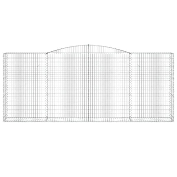 vidaXL Gabion Basket Set of 5 Silver Galvanized Iron Large Durable