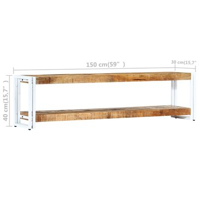 vidaXL TV Cabinet 59.1"x11.8"x15.7" Solid Mango Wood