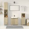 vidaXL Bathroom Furniture Set Sonoma Oak Engineered wood Compact