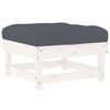 vidaXL Garden Footstool White, Anthracite