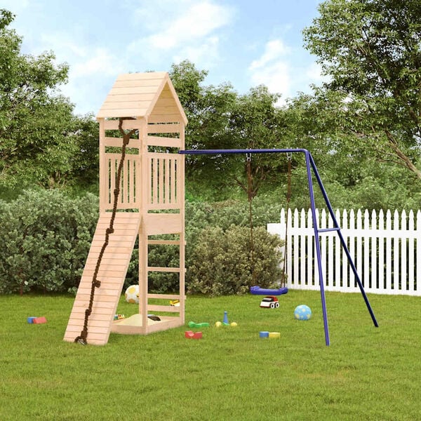 vidaXL Outdoor Playset Natural Pine Solid pine wood and Polypropylene (PP)