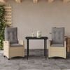 vidaXL 5 Piece Patio Dining Set with Cushions Mix Beige Poly Rattan