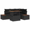 vidaXL Garden Dining Set with Cushion 5 pcs Black and Brown