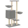 vidaXL Cat Tree Light grey Engineered wood Large