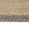 vidaXL Area Rug Brown and grey Jute 94.5 in diameter Area Rug Round