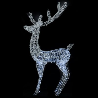 vidaXL XXL Acrylic Christmas Reindeers 250 LED 3 pcs 70.9" Cold white