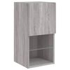 vidaXL 6 Piece TV Wall Units with LED Gray Sonoma Engineered Wood