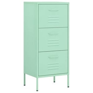 vidaXL Storage Cabinet Mint Steel Medium Storage Cabinet Rectangular
