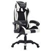 vidaXL Racing Chair White and Black