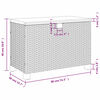 vidaXL Garden Storage Box Grey and brown PE rattan 31.5x15.7x18.9 in