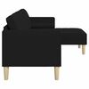 vidaXL Sofa Set with Cushion Black 68.11 x 51.57 x 26.38 in Polyester