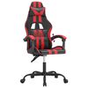 vidaXL Gaming Chair Black and Red Faux Leather