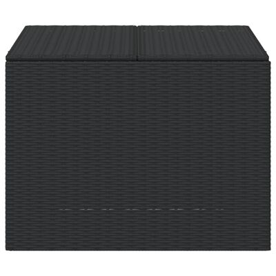vidaXL Garden Storage Box Black 76.9 Gal Poly Rattan