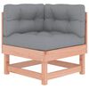 vidaXL Corner Sofa Grey, Natural Wood