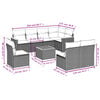 vidaXL Garden Sofa Set Gray