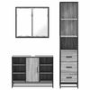 vidaXL Bathroom Furniture Set Gray Sonoma Engineered wood, Metal Medium