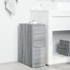 vidaXL Narrow Bathroom Cupboard Grey Sonoma Engineered wood Slim