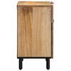 vidaXL Bedside Cabinet Brown Solid mango wood, engineered wood, metal