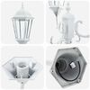 vidaXL Garden Light White 22.44 x 19.29 x 94.88 in Aluminium and Glass
