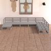 vidaXL Garden Lounge Set Gray Solid pine wood Large Modular
