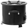 vidaXL Camping Wood Stove Black 14.2x10.2x8.9" Metal