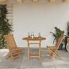 vidaXL Garden Dining Set 3 pcs Brown Solid teak wood