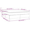 vidaXL Box Spring Bed with Mattress Light Gray 59.8"x79.9" Queen Fabric