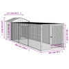 vidaXL Chicken Cage Anthracite Galvanized Steel Large Chicken Cage